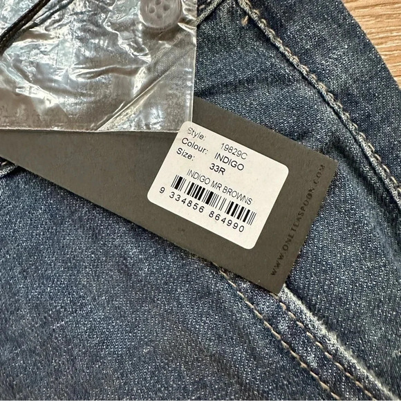 NWT One Teaspoon Mr. Browns Linen Blend Relaxed Leg Indigo Jeans - Picture 6 of 10
